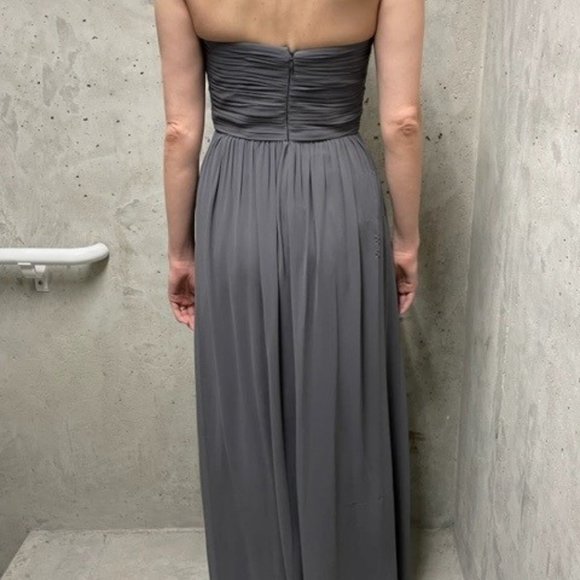 Tall Donna Morgan Grey Prom/Bridesmaid Floor Length Dress - Picture 2 of 4